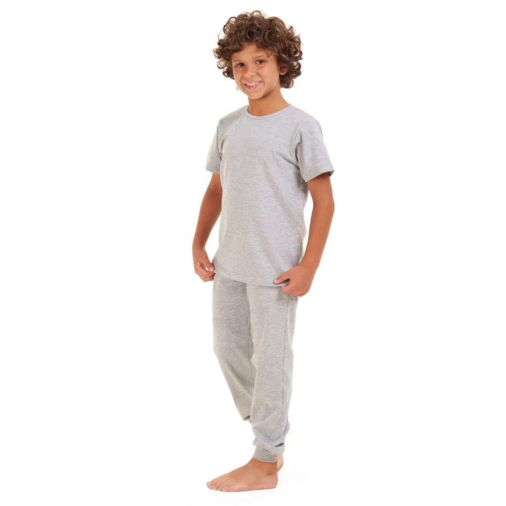 Boys summer pajama set Grey t-shirt   Pants