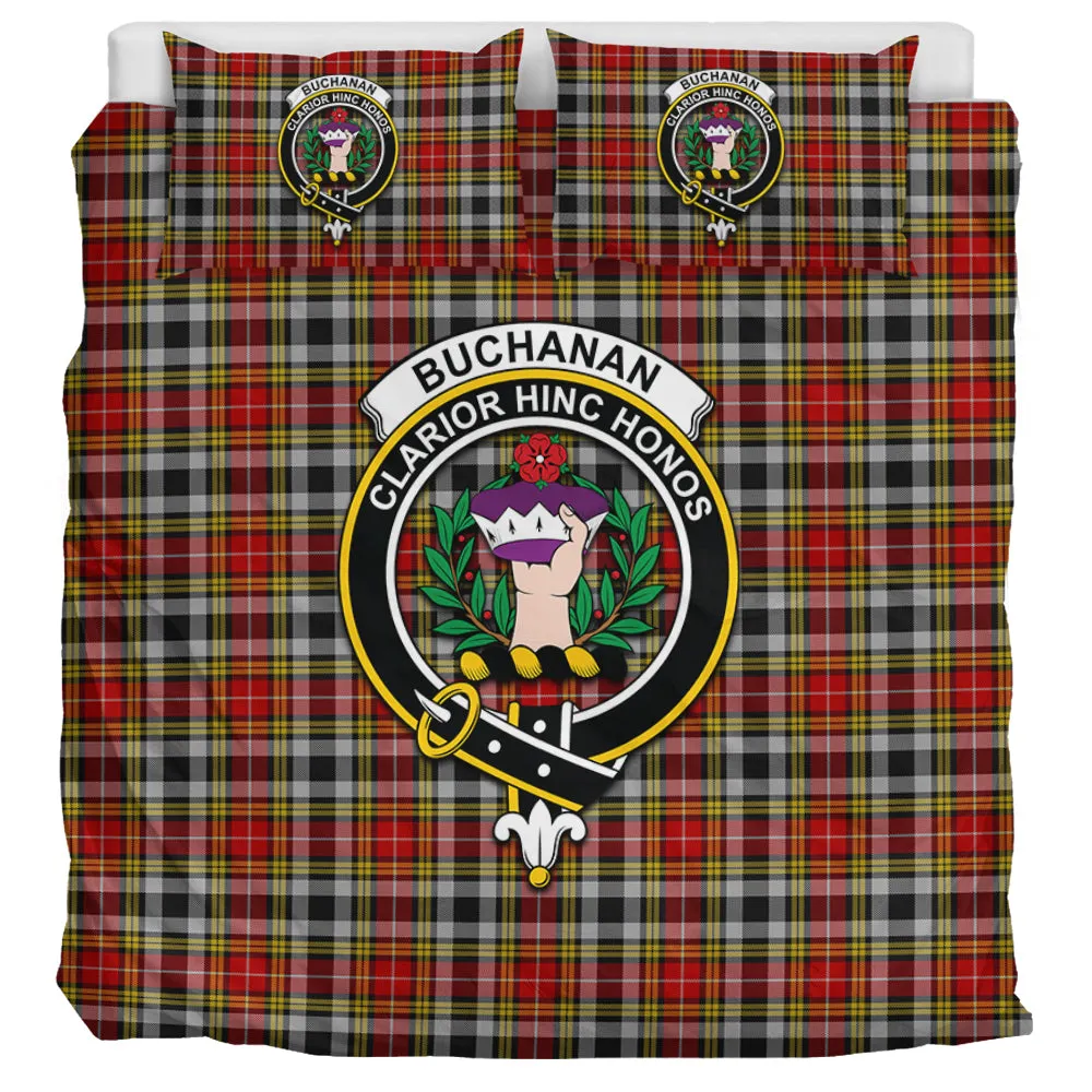 Buchanan Old Dress Tartan Bedding Set with Family Crest