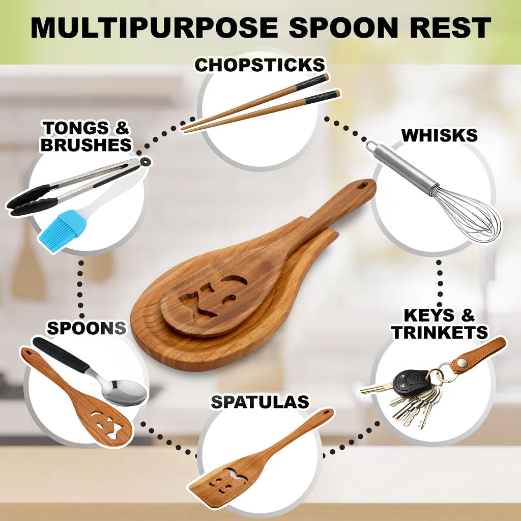 Handcrafted Family Wood Spatula Set